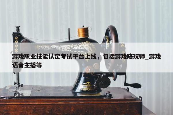 游戏职业技能认定考试平台上线，包括游戏陪玩师_游戏语音主播等