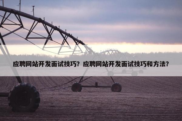 应聘网站开发面试技巧？应聘网站开发面试技巧和方法？