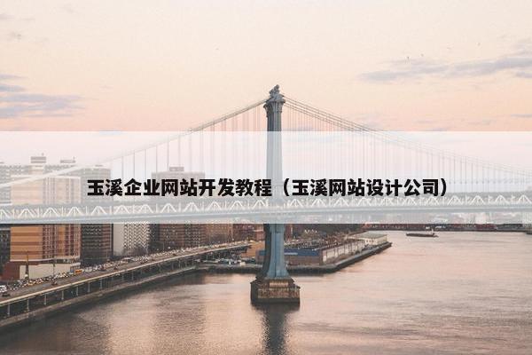 玉溪企业网站开发教程（玉溪网站设计公司）