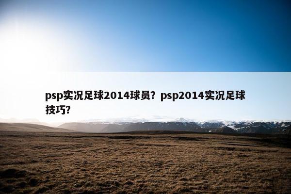 psp实况足球2014球员？psp2014实况足球技巧？