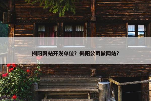 揭阳网站开发单位？揭阳公司做网站？