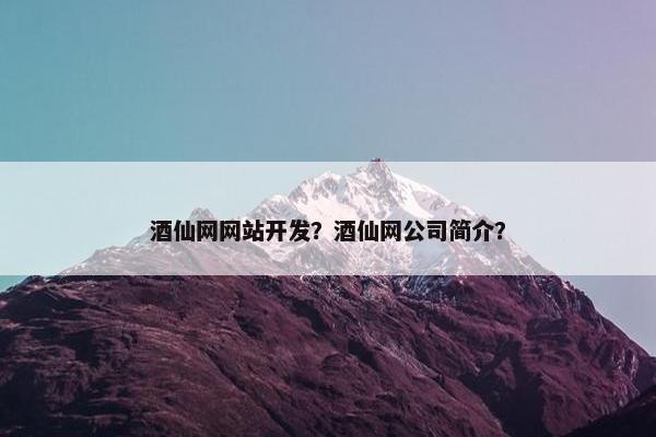 酒仙网网站开发？酒仙网公司简介？