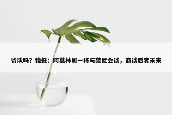 留队吗？镜报：阿莫林周一将与范尼会谈，商谈后者未来