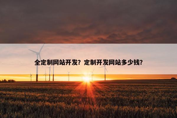 全定制网站开发？定制开发网站多少钱？