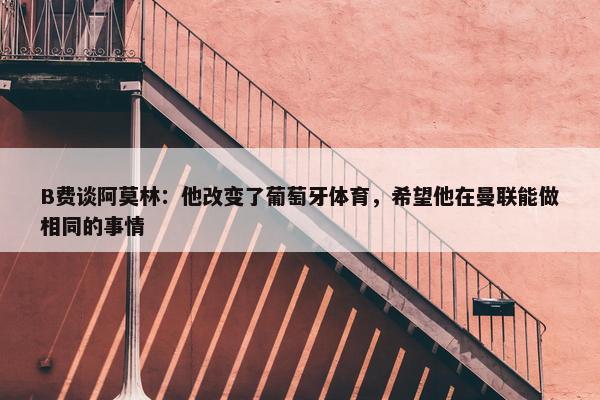 B费谈阿莫林：他改变了葡萄牙体育，希望他在曼联能做相同的事情