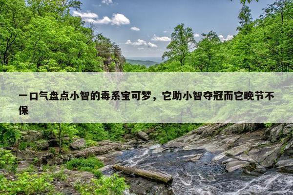 一口气盘点小智的毒系宝可梦，它助小智夺冠而它晚节不保