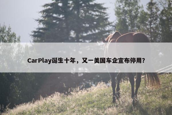 CarPlay诞生十年，又一美国车企宣布停用？