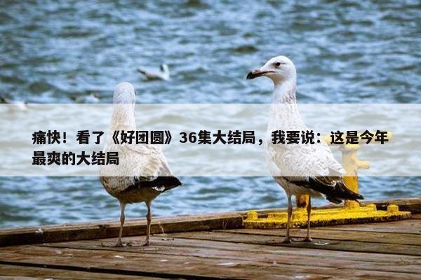 痛快！看了《好团圆》36集大结局，我要说：这是今年最爽的大结局