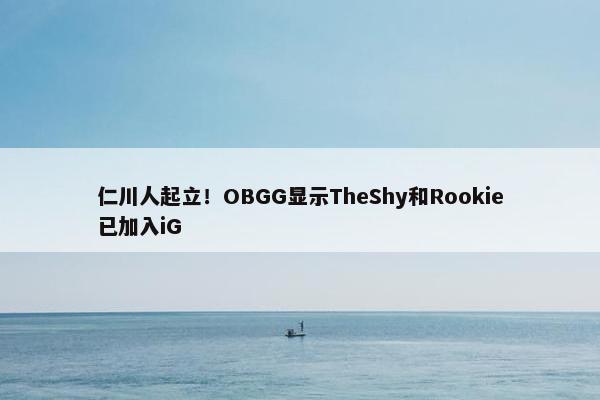 仁川人起立！OBGG显示TheShy和Rookie已加入iG