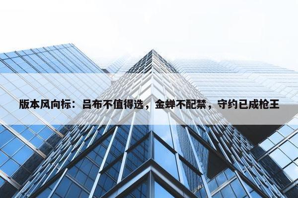 版本风向标：吕布不值得选，金蝉不配禁，守约已成枪王