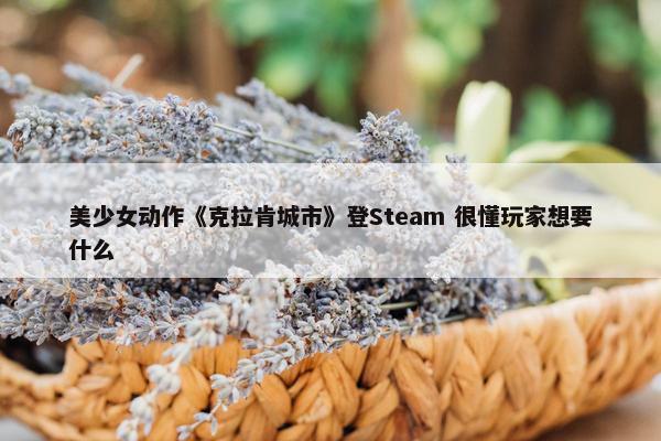 美少女动作《克拉肯城市》登Steam 很懂玩家想要什么