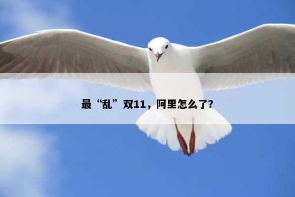 最“乱”双11，阿里怎么了？