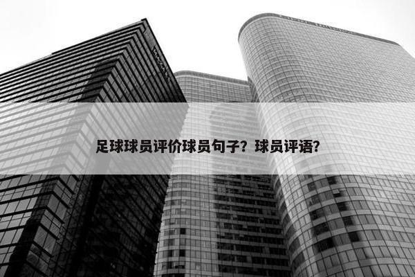 足球球员评价球员句子？球员评语？