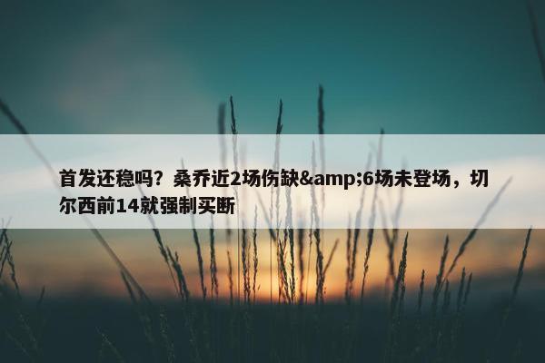 首发还稳吗？桑乔近2场伤缺&6场未登场，切尔西前14就强制买断