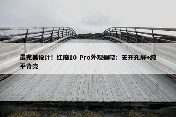 最完美设计！红魔10 Pro外观揭晓：无开孔屏+纯平背壳