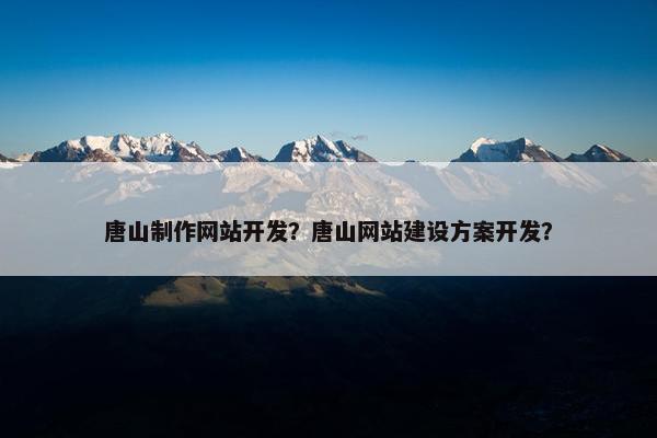 唐山制作网站开发？唐山网站建设方案开发？