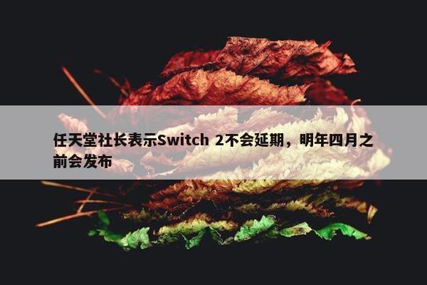 任天堂社长表示Switch 2不会延期，明年四月之前会发布