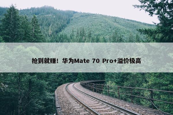 抢到就赚！华为Mate 70 Pro+溢价极高