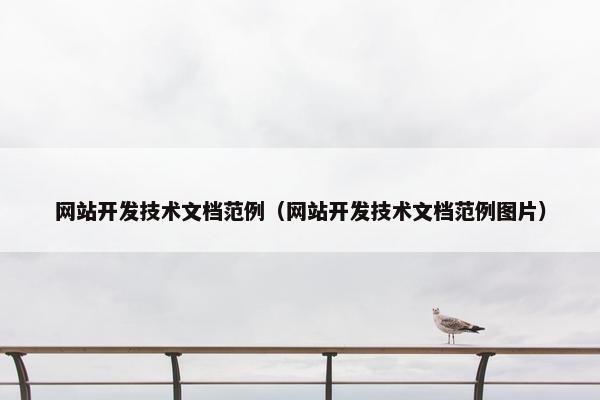 网站开发技术文档范例（网站开发技术文档范例图片）