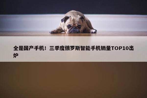 全是国产手机！三季度俄罗斯智能手机销量TOP10出炉