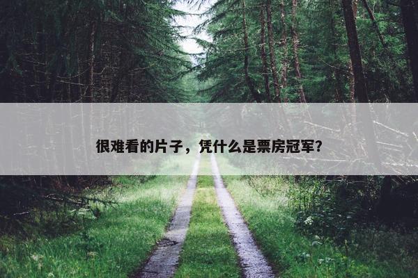 很难看的片子，凭什么是票房冠军？