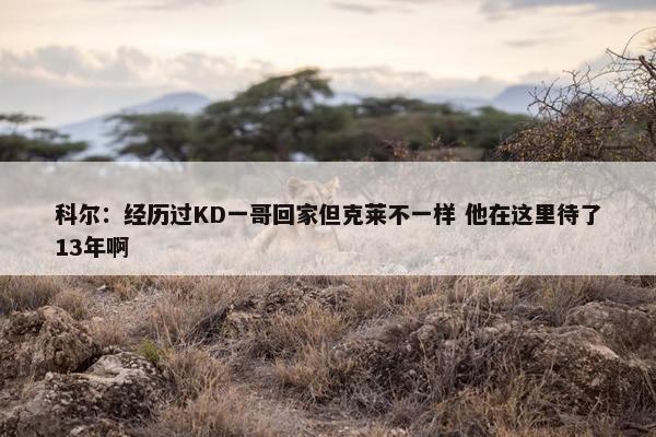 科尔：经历过KD一哥回家但克莱不一样 他在这里待了13年啊