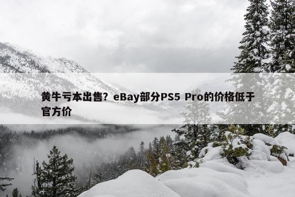 黄牛亏本出售？eBay部分PS5 Pro的价格低于官方价