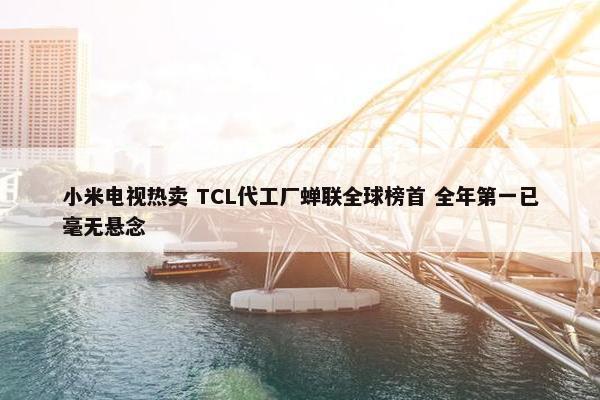 小米电视热卖 TCL代工厂蝉联全球榜首 全年第一已毫无悬念