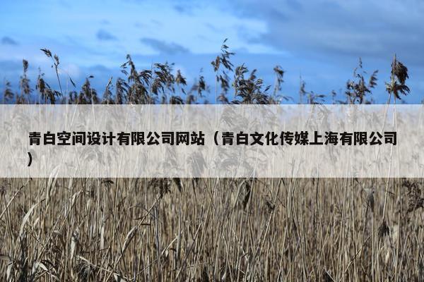 青白空间设计有限公司网站（青白文化传媒上海有限公司）