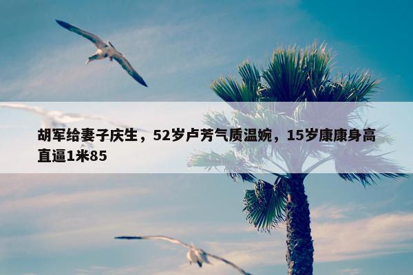 胡军给妻子庆生，52岁卢芳气质温婉，15岁康康身高直逼1米85