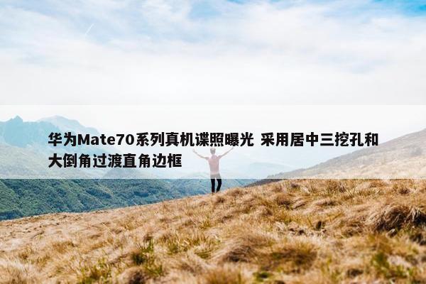 华为Mate70系列真机谍照曝光 采用居中三挖孔和大倒角过渡直角边框