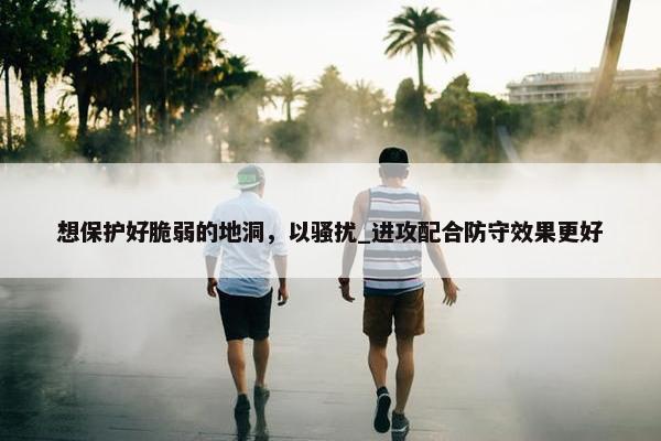 想保护好脆弱的地洞，以骚扰_进攻配合防守效果更好