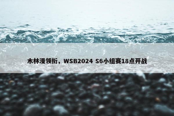 木林漫领衔，WSB2024 S6小组赛18点开战