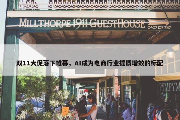 双11大促落下帷幕，AI成为电商行业提质增效的标配