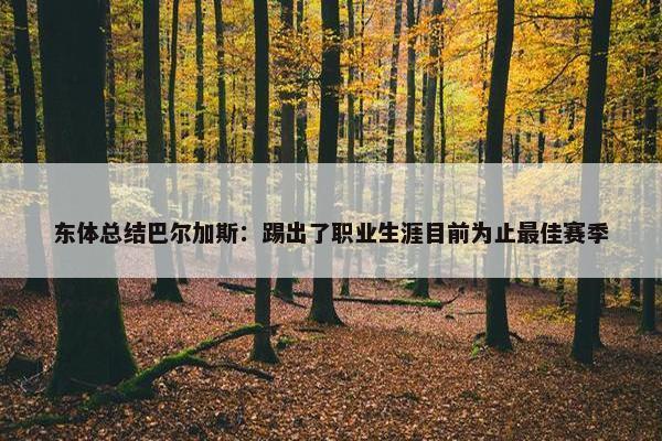 东体总结巴尔加斯：踢出了职业生涯目前为止最佳赛季