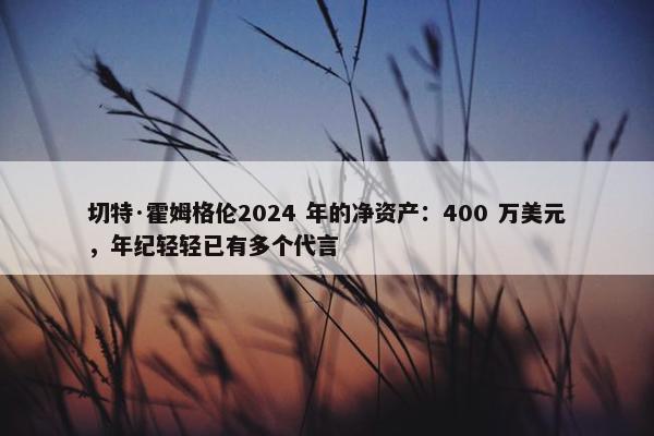 切特·霍姆格伦2024 年的净资产：400 万美元，年纪轻轻已有多个代言