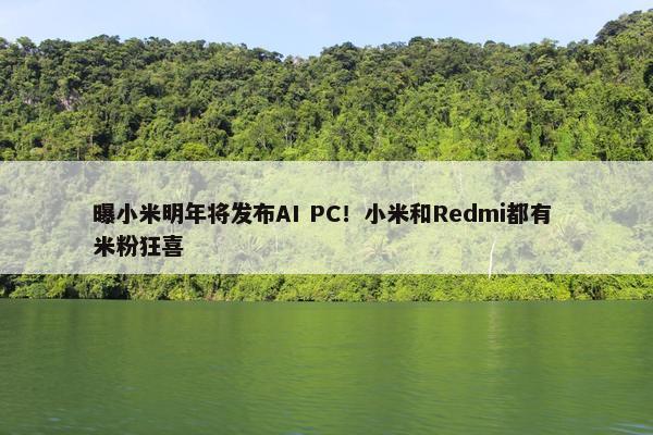 曝小米明年将发布AI PC！小米和Redmi都有 米粉狂喜