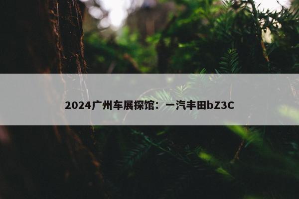 2024广州车展探馆：一汽丰田bZ3C