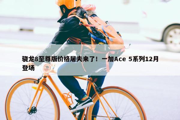 骁龙8至尊版价格屠夫来了！一加Ace 5系列12月登场