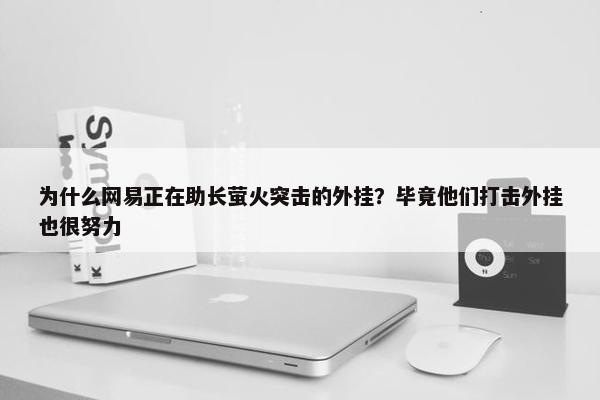 为什么网易正在助长萤火突击的外挂？毕竟他们打击外挂也很努力