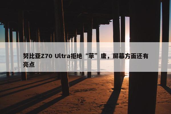 努比亚Z70 Ultra拒绝“苹”庸，屏幕方面还有亮点