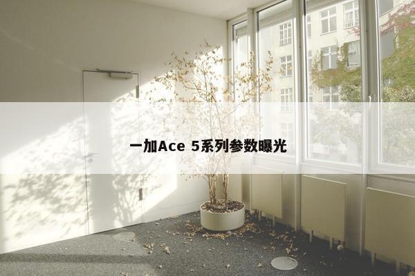 一加Ace 5系列参数曝光