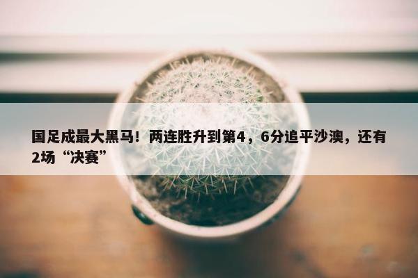 国足成最大黑马！两连胜升到第4，6分追平沙澳，还有2场“决赛”