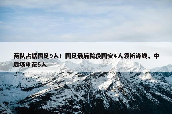 两队占据国足9人！国足最后阶段国安4人领衔锋线，中后场申花5人