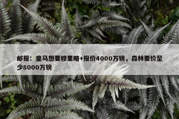 邮报：皇马想要穆里略+报价4000万镑，森林要价至少8000万镑