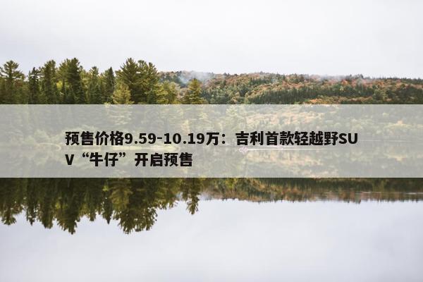 预售价格9.59-10.19万：吉利首款轻越野SUV“牛仔”开启预售