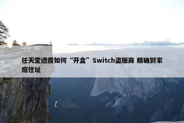 任天堂透露如何“开盒”Switch盗版商 精确到家庭住址