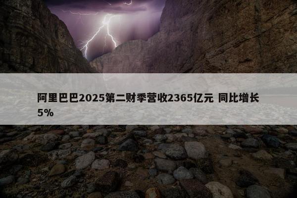 阿里巴巴2025第二财季营收2365亿元 同比增长5%