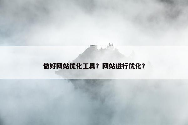 做好网站优化工具？网站进行优化？