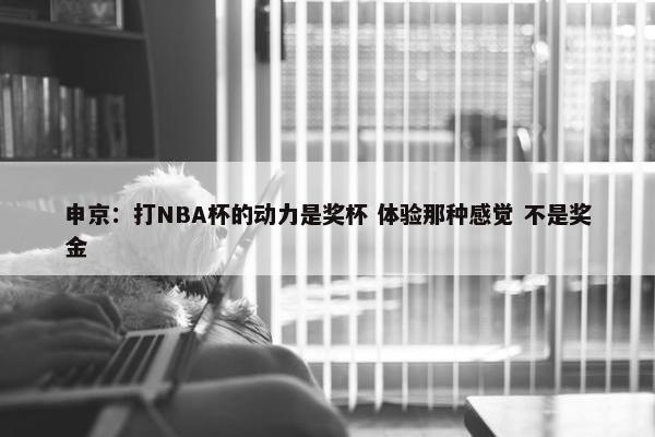 申京：打NBA杯的动力是奖杯 体验那种感觉 不是奖金